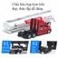 Đồ chơi xe đầu kéo container đầu bằng hợp kim chạy cót, có đèn pha, tháo rời được tỷ lệ 1:48 nhiều màu