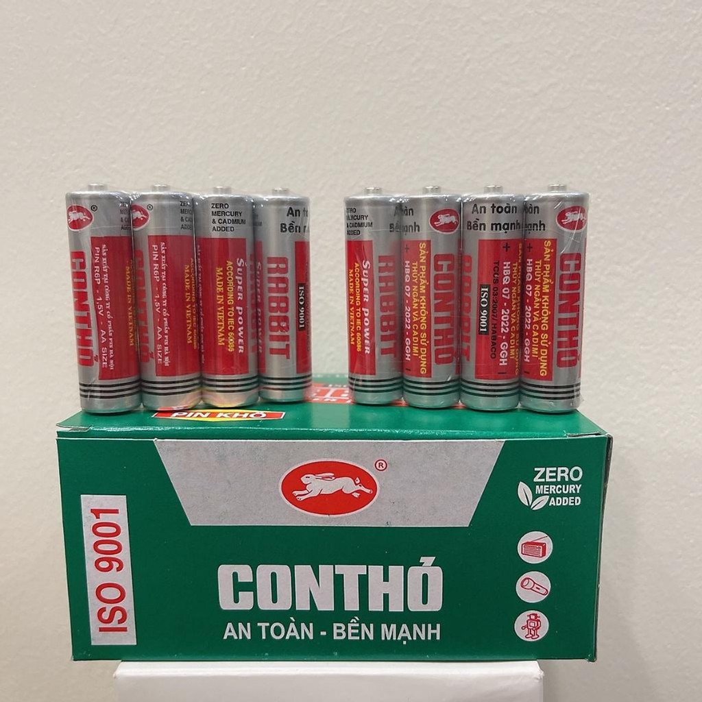 [ComBo] 100 Viên Pin CON THỎ 2A [AA] 1.5V ,Pin Tiểu Đồng Hồ, Pin Chuột ...