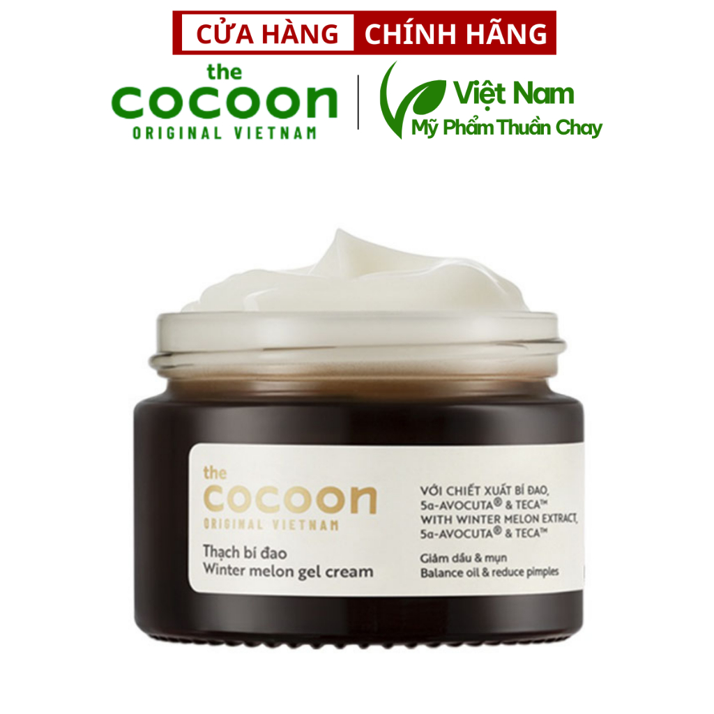 Ảnh Thạch Bí Đao cocoon (kem dưỡng ẩm) cấp ẩm và ngừa mụn 30ml 1
