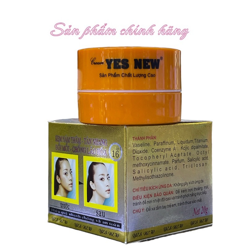 Kem Yes New nám thâm tàn nhang đồi mồi chống lão hóa 20gram