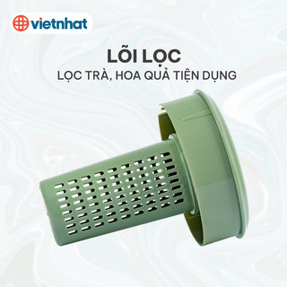 Ca kính có lọc 1,5L bình đựng nước- bình pha trà có lõi lọc tiện dụng nhựa Việt Nhật cao cấp