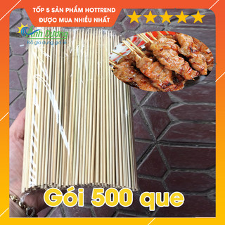 Tăm xiên tre, que tre xiên thịt xúc xích dài 21cm (500 que )