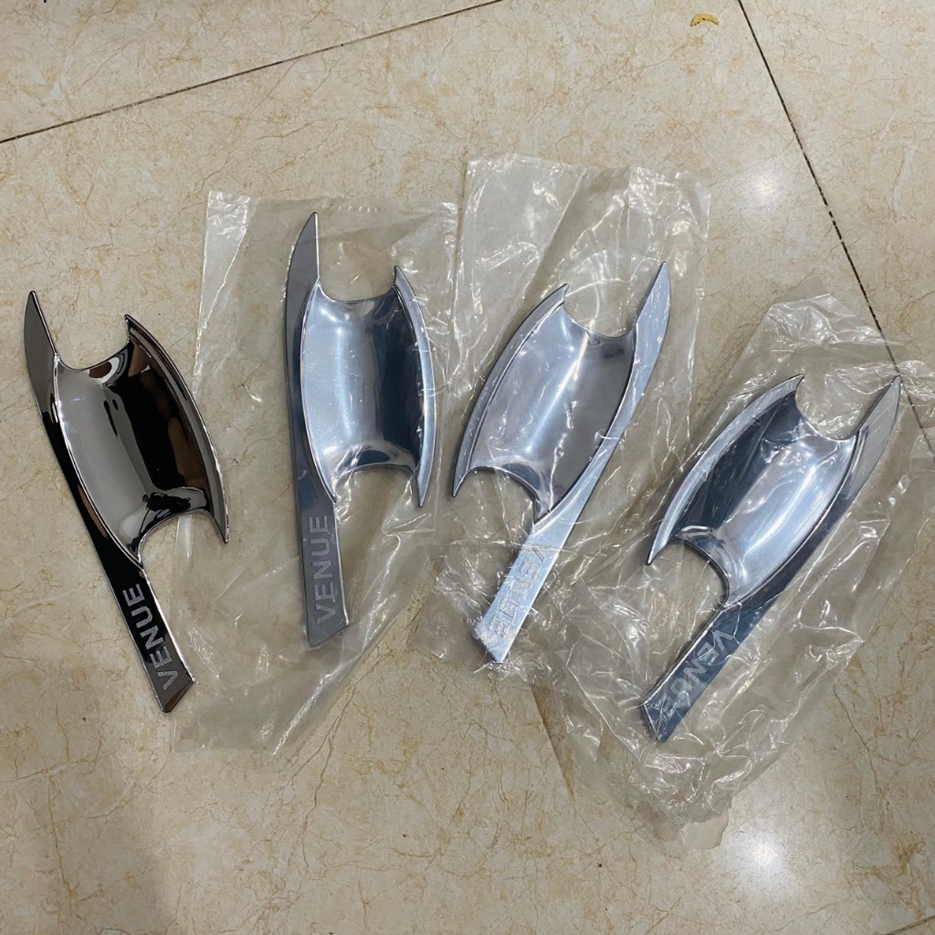 Ốp tay nắm hõm cửa xe Hyundai Venue 2023 2024 2025 Nhựa ABS mạ crom sáng bóng, Giá 1 bộ - 2CAR