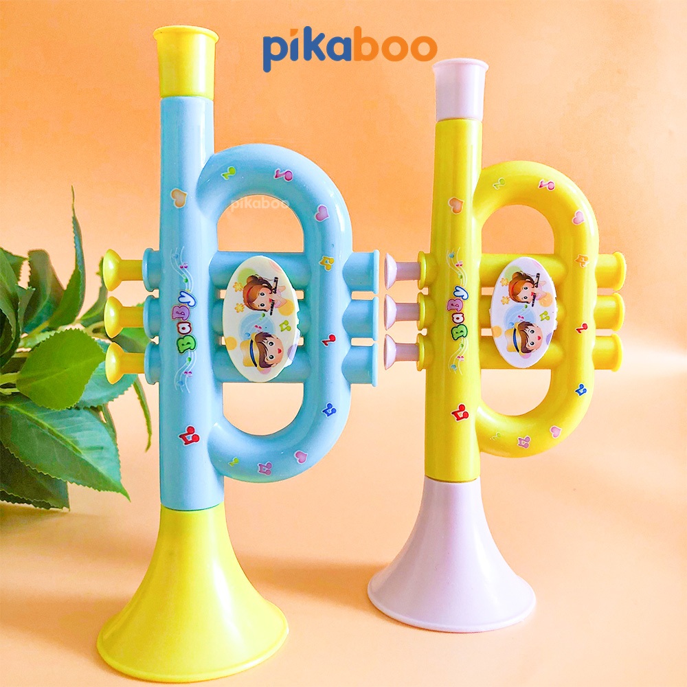 Ảnh Kèn thổi cho bé Pikaboo, kèn đồ chơi có âm thanh vang, chất liệu nhựa dày dặn nhẵn mịn an toàn 4