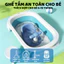 Ghế Ngồi Tắm Chống Trượt Cho Bé, Ghế Bánh Xe Cho Bé Tiện Lợi Có Tựa Lưng Chống Ngã