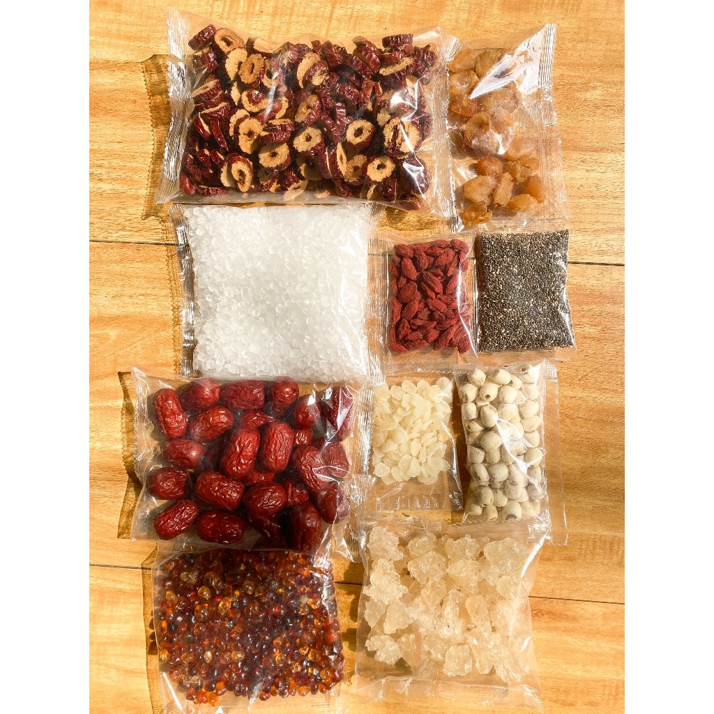 Set nấu chè dưỡng nhan 10 vị - SIZE lớn 690gram - Chè nhà làm