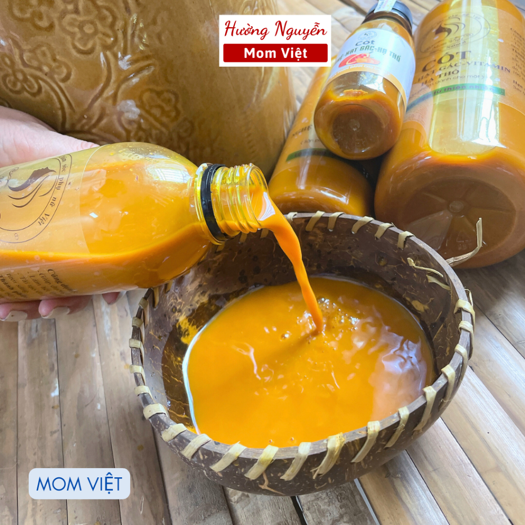 Nghệ gừng hạt gấc hạ thổ, rượu gừng nghệ hạ thổ MomViet đậm đặc cho 100ml Da MẶT
