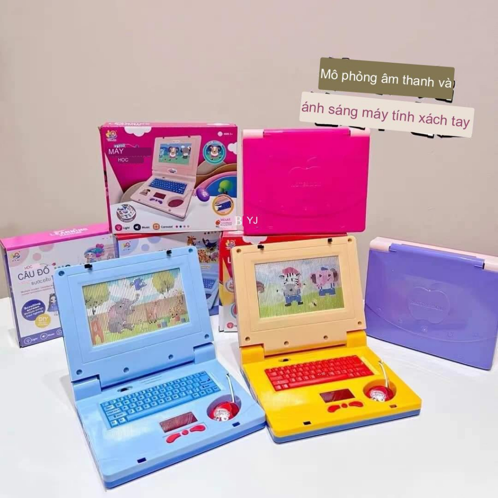 Laptop đồ chơi cho bé máy tính đồ chơi cho bé  xách tay có nhạc đèn chuột Đồ Chơi Cho Bé  - PUPU HOUSE