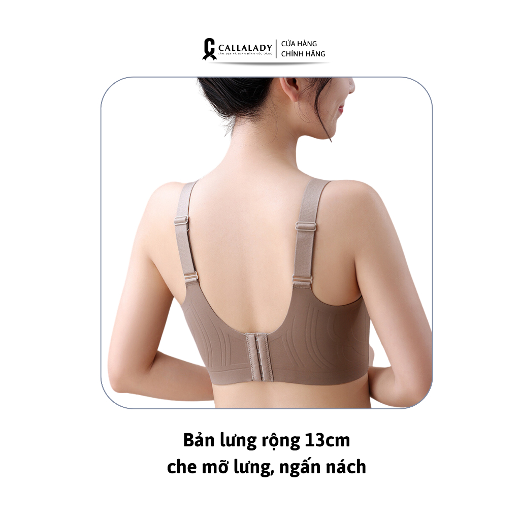 Áo lót big size Callalady áo lót bản to chất liệu đúc su không gọng che mỡ lưng định hình chống chảy xệ mặc áo dài 02