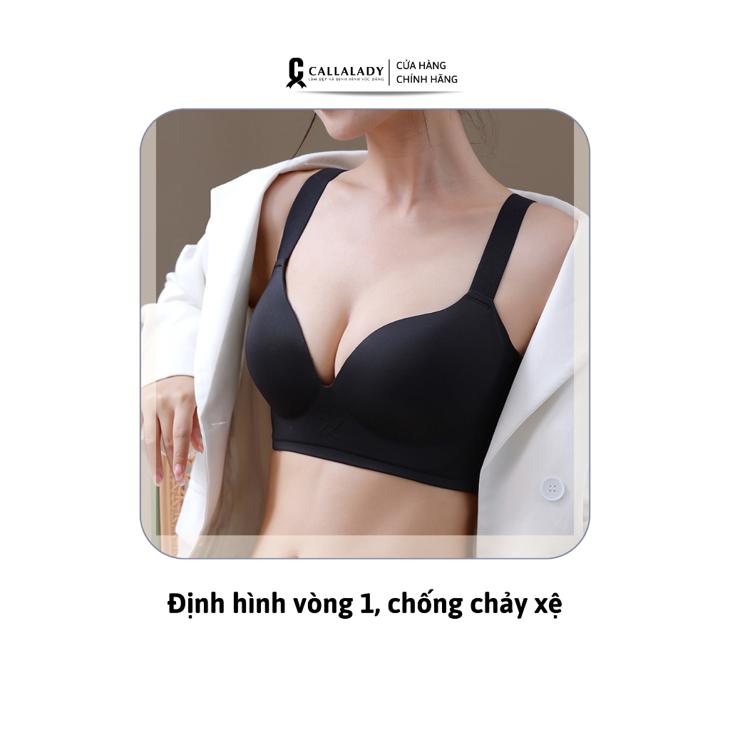 Áo lót big size Callalady áo lót bản to chất liệu đúc su không gọng che mỡ lưng định hình chống chảy xệ mặc áo dài 02