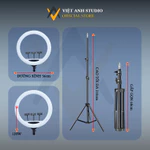 Đèn Live RL 3 kẹp điện thoại size 45, 56 cm, Đèn ring led tròn trợ sáng quay video, livestream, làm Spa, Makeup, selfie — ảnh 3