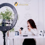 Đèn Live RL 3 kẹp điện thoại size 45, 56 cm, Đèn ring led tròn trợ sáng quay video, livestream, làm Spa, Makeup, selfie — ảnh 7