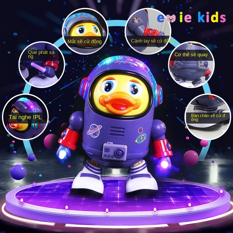 Đồ Chơi Robot Vịt Không Gian Vịt  Phi Hành Gia Vịt Nhảy Múa Phát Nhạc Vui Nhộn Dễ Thương Space Duck Dance - PUPU HOUSE