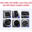 Giá Đỡ Điện Thoại Trên Ô Tô Kẹp Gắn Cửa Khe Khó Điều Hòa Xoay 360 Độ Vân Carbon Tiện Lợi Gắn Taplo