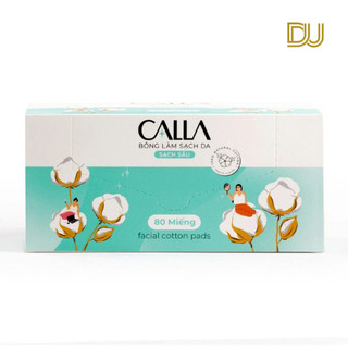Bông tẩy trang Calla hộp 80 miếng loại tốt làm sạch da mặt hạt massage