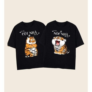 Áo phông cặp đôi Nóc Nhà -Cột nhà Áo đôi nam nữ unisex vải cotton cực đáng yêu 100% cotton co giãn, mặc dạo phố ta008