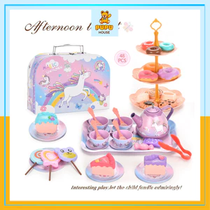 Bộ Đồ Chơi Vali Trà Bánh Tiệc Trà Bánh Ngựa Pony Cho Bé Đồ Chơi Cho Bé - PUPU HOUSE