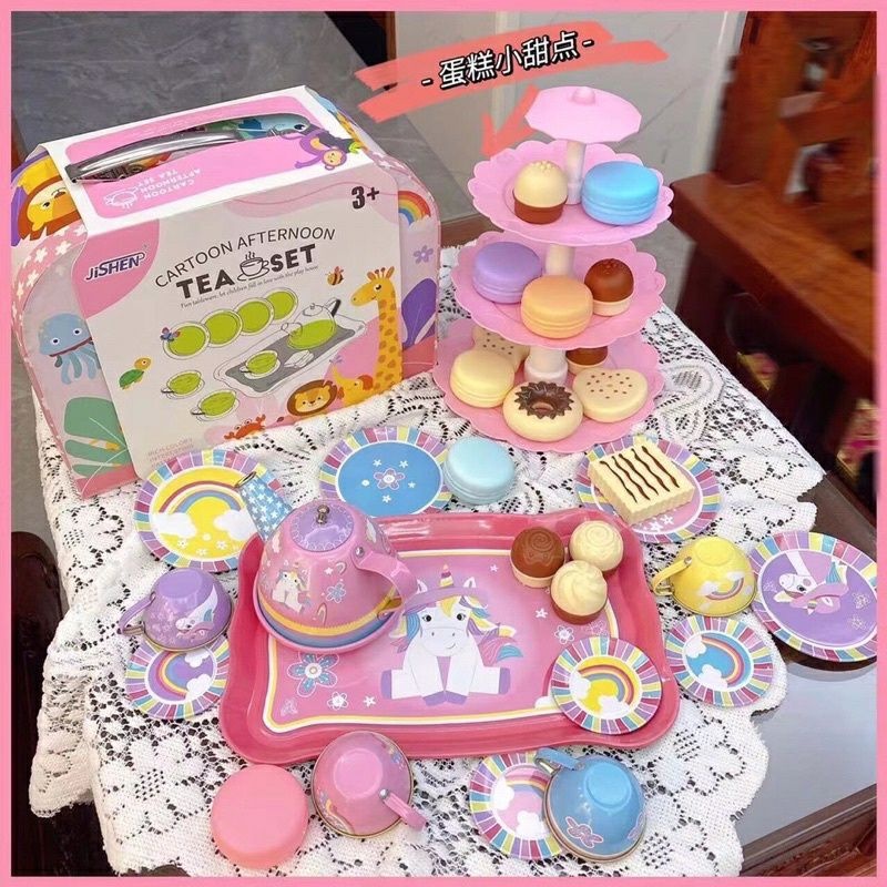 Bộ Đồ Chơi Vali Trà Bánh Tiệc Trà Bánh Ngựa Pony  Cho Bé Đồ Chơi Cho Bé  - PUPU HOUSE