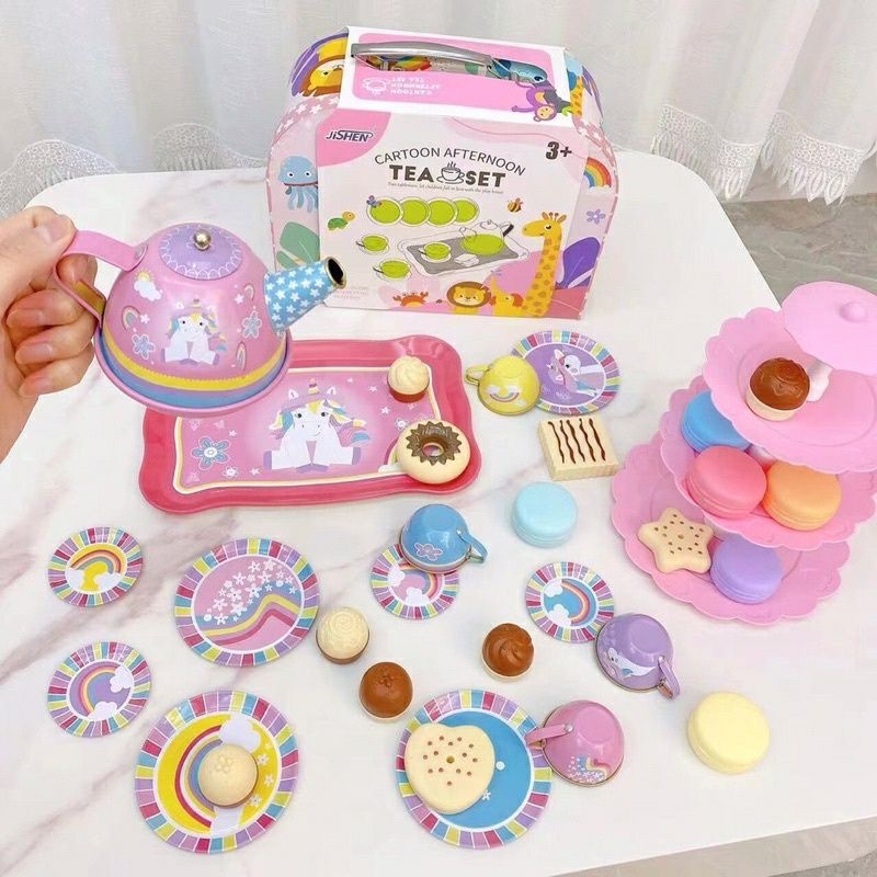 Bộ Đồ Chơi Vali Trà Bánh Tiệc Trà Bánh Ngựa Pony  Cho Bé Đồ Chơi Cho Bé  - PUPU HOUSE