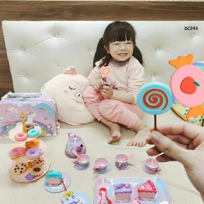 Bộ Đồ Chơi Vali Trà Bánh Tiệc Trà Bánh Ngựa Pony  Cho Bé Đồ Chơi Cho Bé  - PUPU HOUSE