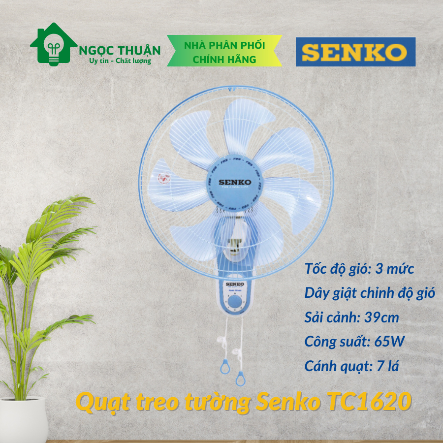 [Chính hãng] Quạt treo tường Senko TC1620 65W sải cánh 39cm Fan QuạT ...