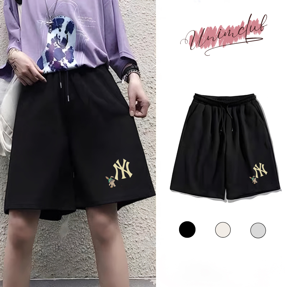 Quần Short Mickey Gấu NY Nhiều Màu Form Unisex Hotrend Nam Nữ In Hình - QS03