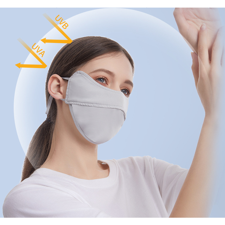Khẩu Trang Chống Nắng Và Tia Cực Tím UPF50 + Bằng Lụa Mền Mịn Thông Thoáng