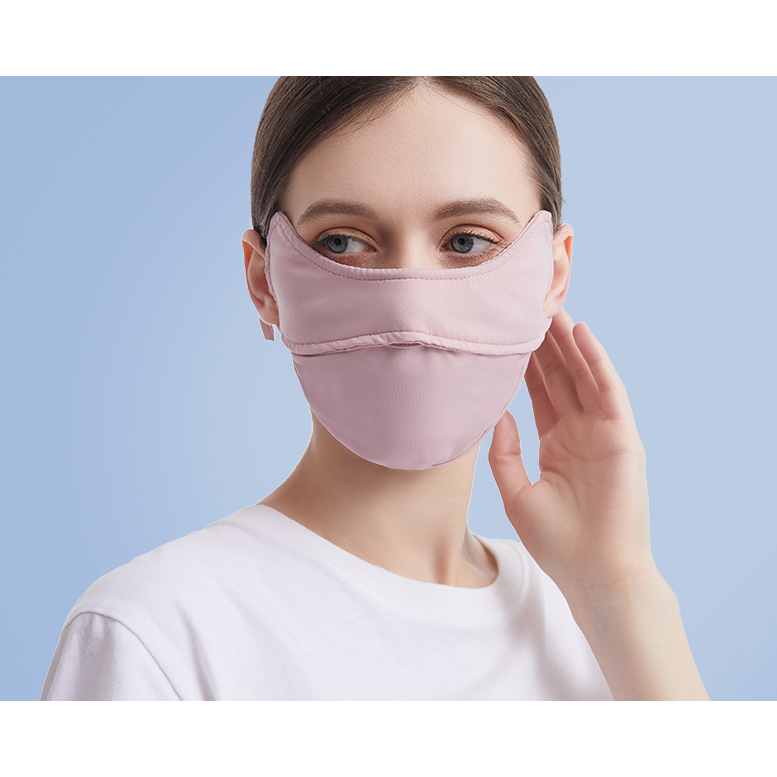 Khẩu Trang Chống Nắng Và Tia Cực Tím UPF50 + Bằng Lụa Mền Mịn Thông Thoáng