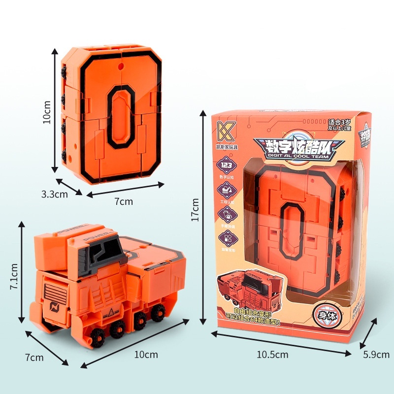 Robot Số Biến Hình Cỡ Lớn Lắp Ghép Từ 0-9 Đồ Chơi Lắp Ráp Con Số Biến Hình 10 Số Đồ Chơi Robot Số - PUPU HOUSE