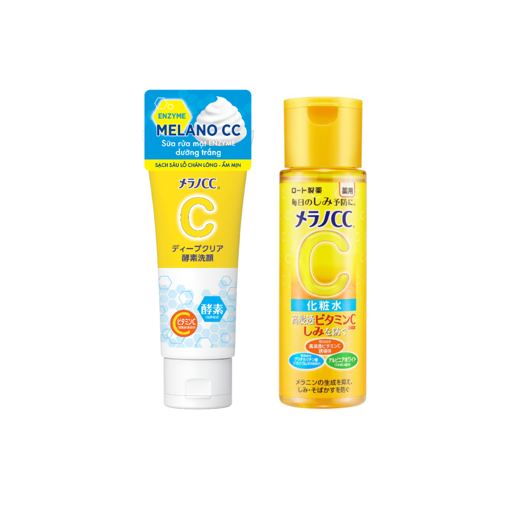 Ảnh Combo làm sạch và cân bằng da Melano CC: Sữa rửa mặt dưỡng trắng 130g + Dung dịch dưỡng trắng 170ml 1
