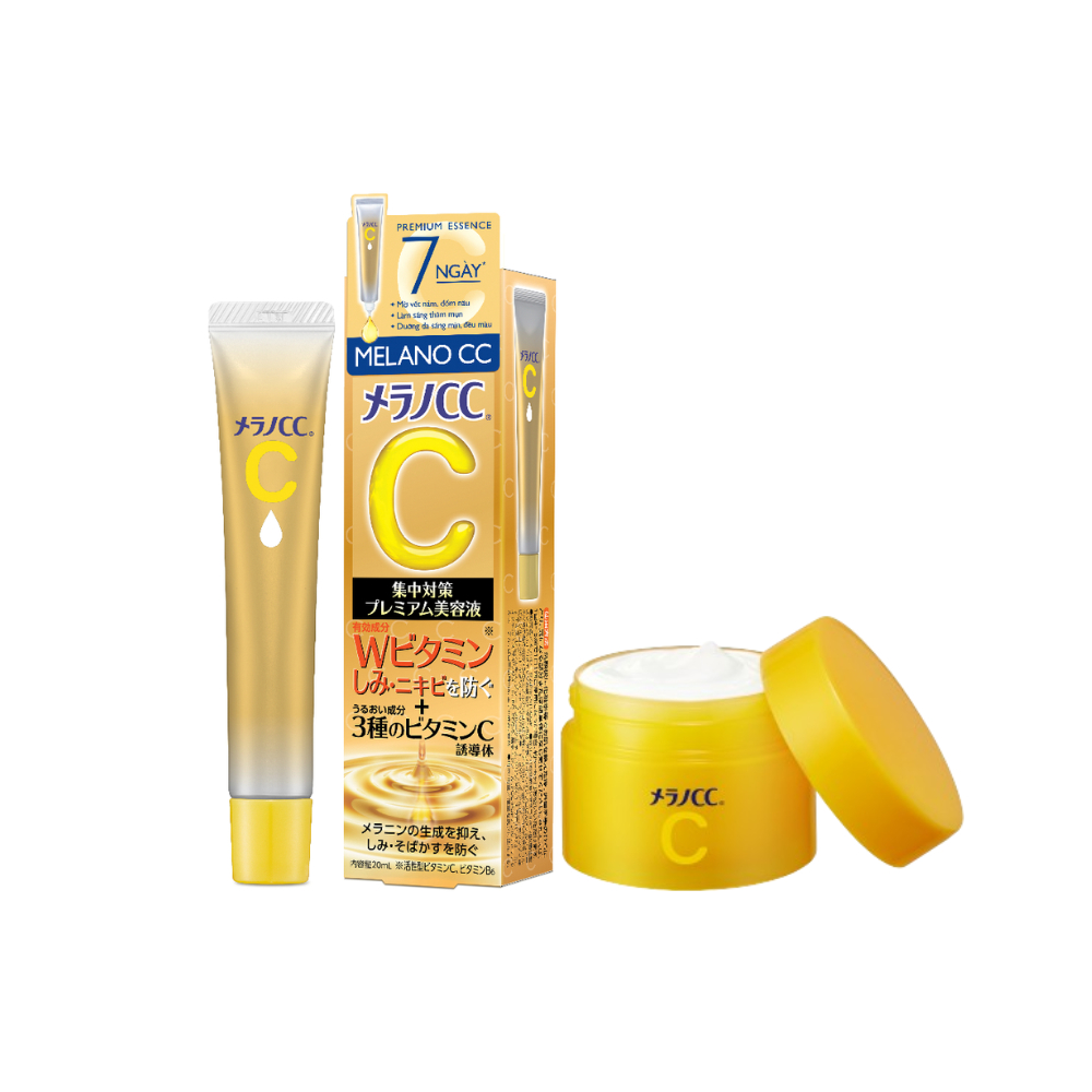 Ảnh Combo dưỡng trắng, làm mờ đốm nâu, tàn nhang và đều màu da Melano CC: Tinh chất cao cấp 20ml + Gel dưỡng trắng 100g 1