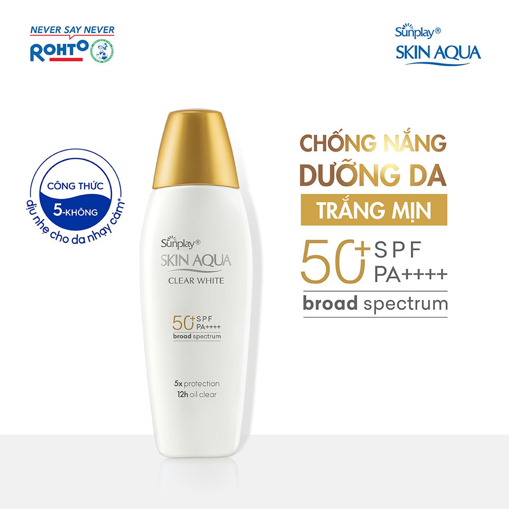 Ảnh COMBO 2 x Sữa chống nắng hằng ngày dưỡng trắng Sunplay Skin Aqua Clear White SPF 50+, PA++++ 55g - Eco Vietnam 1