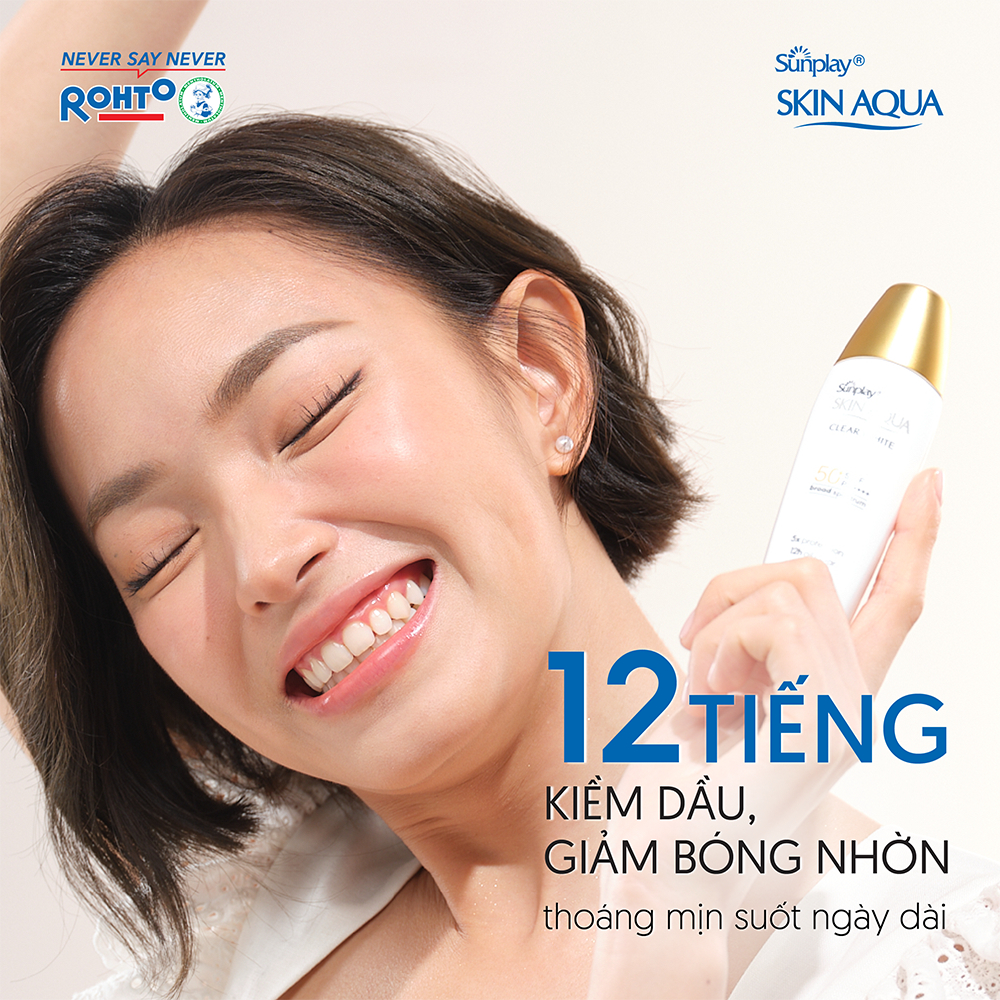 Ảnh Combo chống nắng, kiềm dầu cho mặt và dưỡng thể trắng mịn Sunplay Skin Aqua (Clear White 25g + Body Lotion 150g) 2