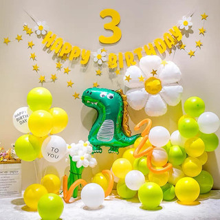 Set bóng trang trí sinh nhật mẫu dây happy birthday hoa cúc dễ thương phong cách hàn quốc mới 2024 Yến Nhi Shop