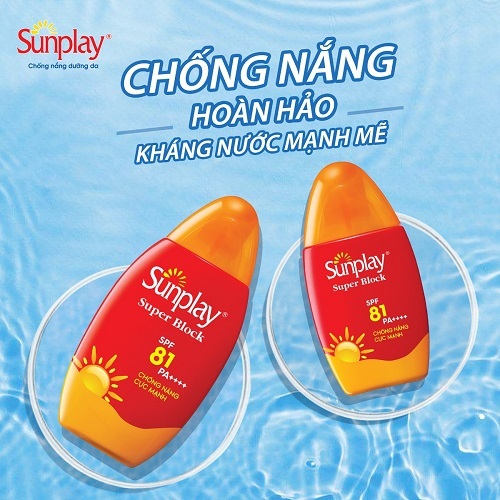 Ảnh Combo 2 x Kem chống nắng dạng sữa cực mạnh Sunplay Super Block SPF 81 PA++++ 70g 3