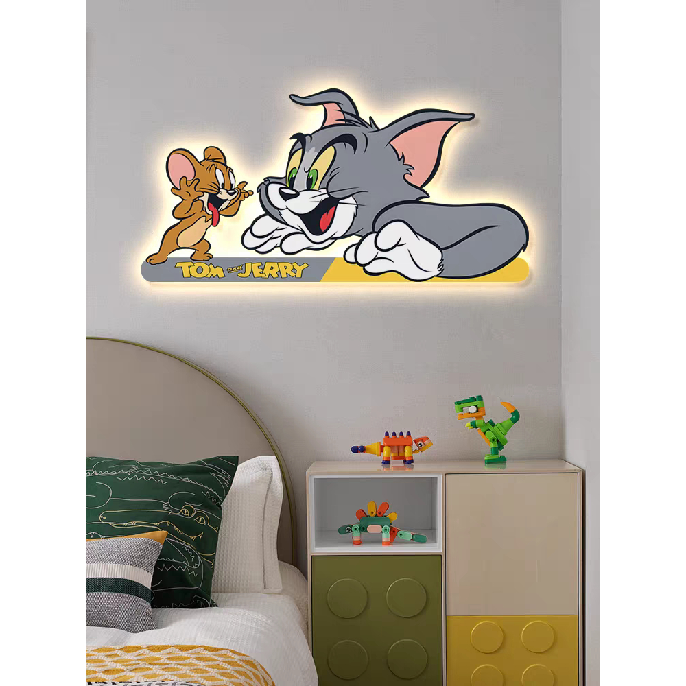 Tranh Tom và Jerry treo đầu giường, phòng ngủ, quán cafe kids, quà bố mẹ tặng bé, sinh nhật