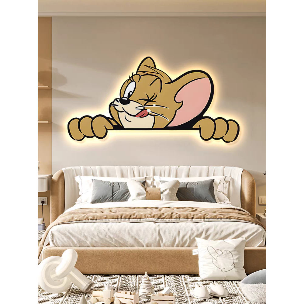 Tranh Tom và Jerry treo đầu giường, phòng ngủ, quán cafe kids, quà bố mẹ tặng bé, sinh nhật