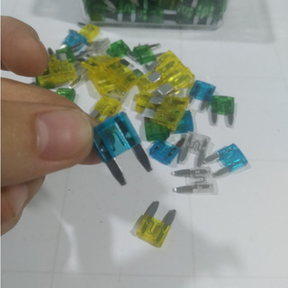 Combo 50 Cầu chì ô tô, cầu chì xe máy chân dẹp, chân kim, công suất chuẩn.