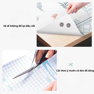 Decal dán bếp tráng nhôm, giấy dán tường bàn dán tủ khổ rộng 60cm chống dầu mỡ chịu nhiệt độ cao QD01A