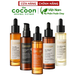 5 Loại Tinh chất Cocoon sáng da, mờ thâm, giảm mụn, dưỡng ẩm, từ nghệ & bí đao & hoa hồng 30ml / 70ml