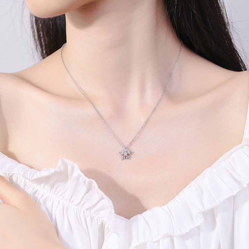 Ảnh Dây chuyền bạc CDE bông tuyết Snowflakes Necklace Silver CDE6065SV - Dây chuyền nữ bạc S925 2