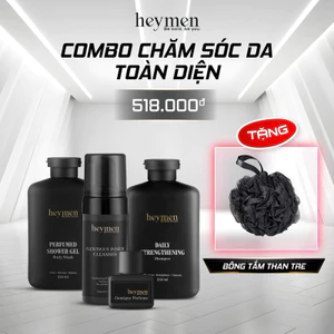 Bộ quà tặng cao cấp cho nam Heymen 4 món: Dầu gội, sữa tắm, DDVS, nước hoa vk