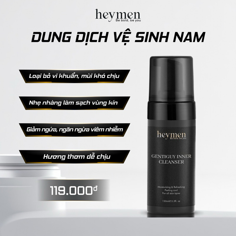 Bọt vệ sinh nam giới Heymen Gentiguy Inter Cleanser 150ml/chai