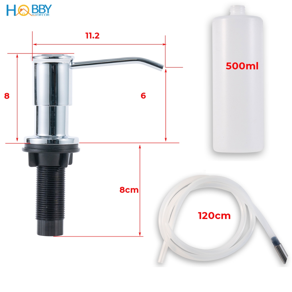 Vòi hút nước rửa chén gắn chậu inox 304 xước Hobby home decor NRC8