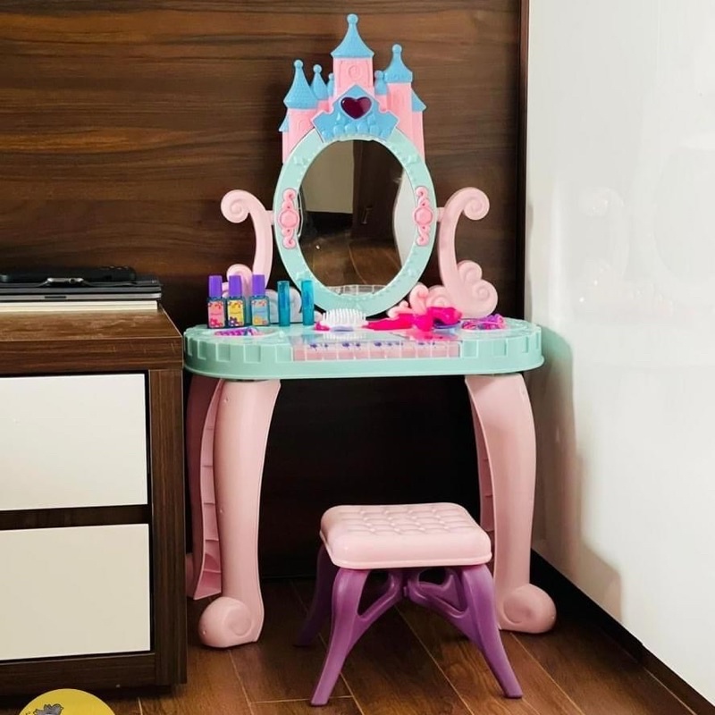 Đồ Chơi Bàn Trang Điểm Lâu Đài Kèm Đàn Piano Có Âm Thanh Và Ánh Sáng Cho Bé Đồ Chơi Trang Điểm - PUPU HOUSE