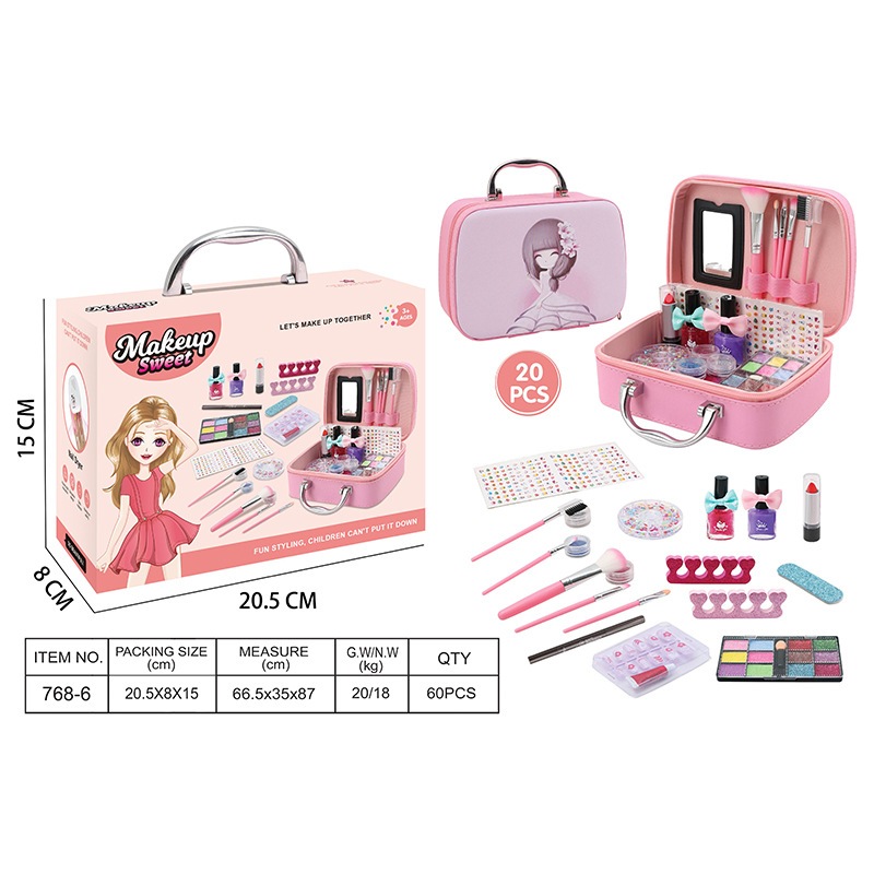 Bộ Trang Điểm Cốp Trang Điểm Vali Trang Điểm Làm Nail Cho Bé Gái Công Chúa Cao Cấp Đa Dạng Mẫu Mã Son Má Hồng-PUPU HOUSE