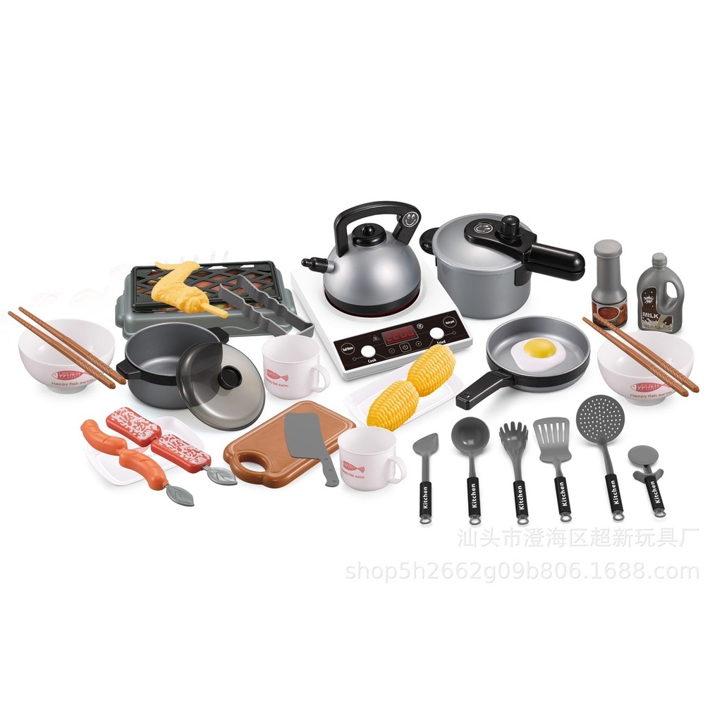 Bộ Đồ Chơi Nấu Ăn Nhà Bếp 36 Chi Tiết Mô Phỏng Thực Tế Đồ Chơi Nhà Bếp House Nhập Vai Bé Gái- Đồ Chơi PUPU HOUSE