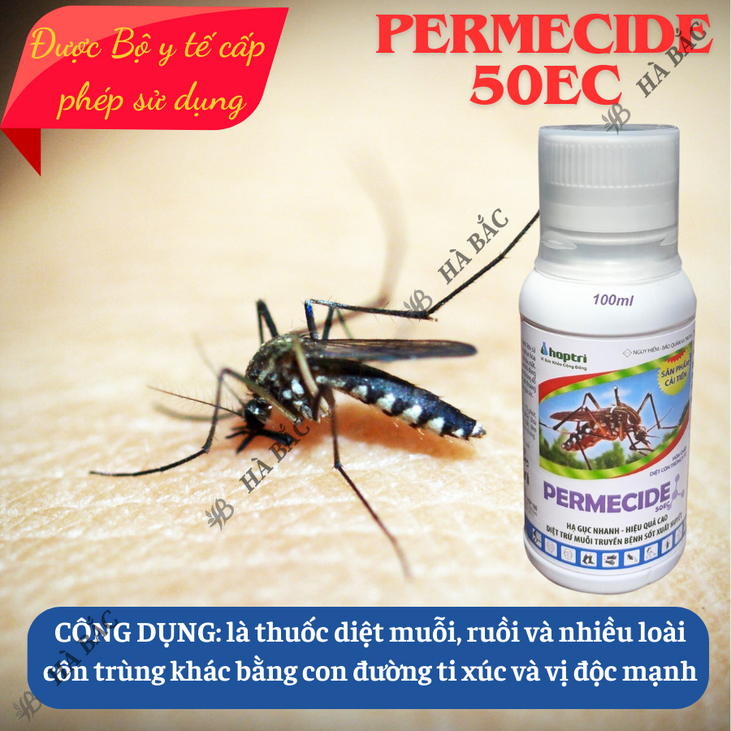 Thuốc diệt muỗi Permecide 50EC - Chai 100ml HỢP TRÍ, ruồi muỗi kiến gián các loại côn trùng