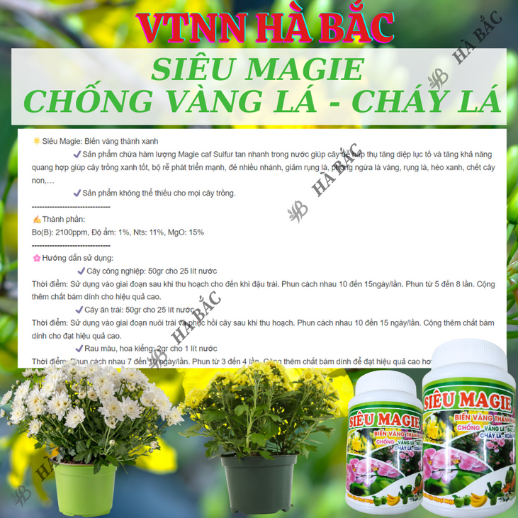 Phân bón lá Siêu Magie - Siêu Kali - Siêu Lân - Canxibo Cuốc Vàng - Dùng Cho Mọi Giai Đoạn (Hũ 100gram)