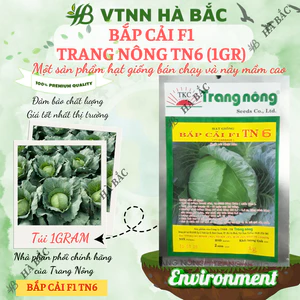 Bắp Cải F1 Trang Nông TN6 (1gram), hạt giống nảy mầm tốt, năng suất cao, trông quanh năm - Hạt giống Hà Bắc